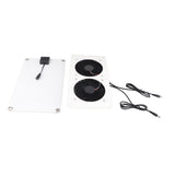 10W 18V Solar Powered Dual Fan Kit Waterproof Portable Solar Exhaust Fan for Chicken Coops Greenhouses Pet Houses