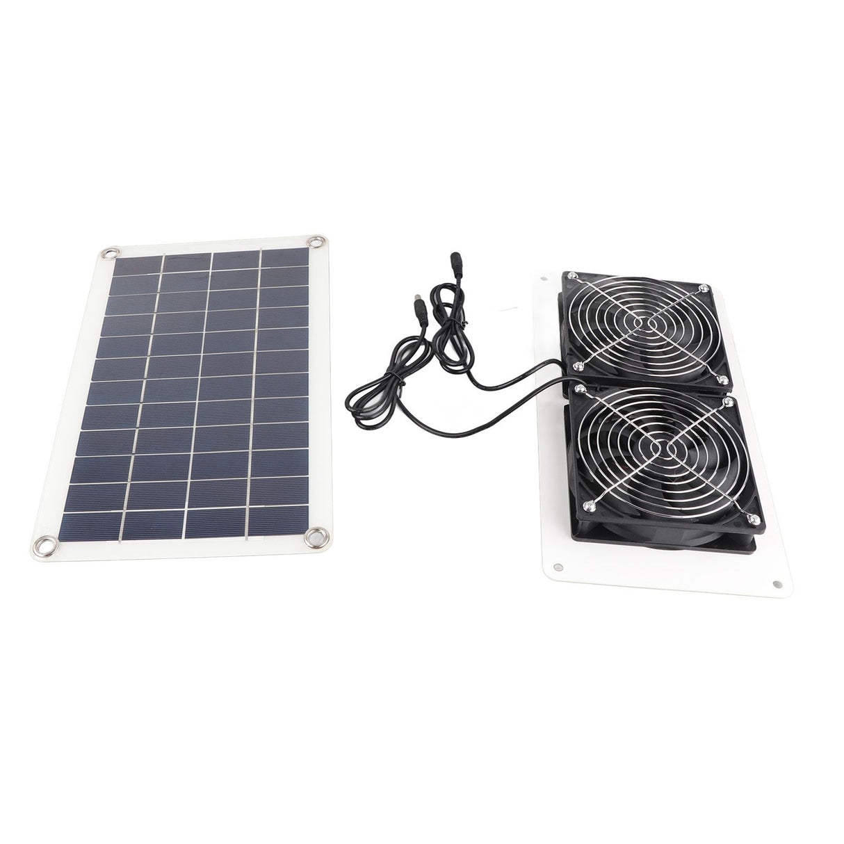 10W 18V Solar Powered Dual Fan Kit Waterproof Portable Solar Exhaust Fan for Chicken Coops Greenhouses Pet Houses