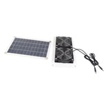 10W 18V Solar Powered Dual Fan Kit Waterproof Portable Solar Exhaust Fan for Chicken Coops Greenhouses Pet Houses