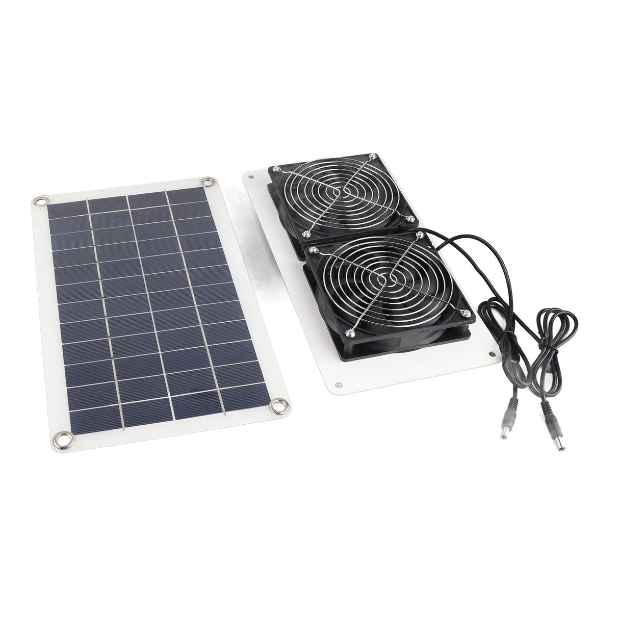 10W 18V Solar Powered Dual Fan Kit Waterproof Portable Solar Exhaust Fan for Chicken Coops Greenhouses Pet Houses