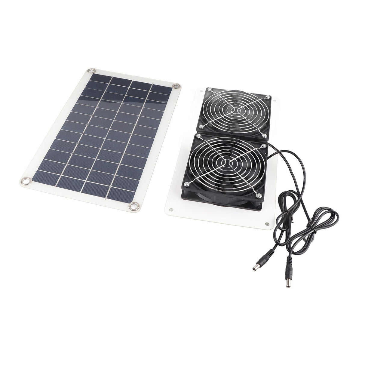 10W 18V Solar Powered Dual Fan Kit Waterproof Portable Solar Exhaust Fan for Chicken Coops Greenhouses Pet Houses