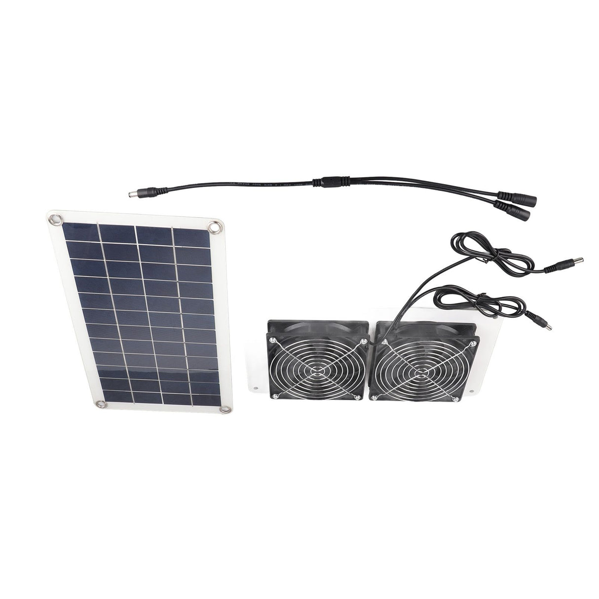 10W 18V Solar Powered Dual Fan Kit Waterproof Portable Solar Exhaust Fan for Chicken Coops Greenhouses Pet Houses