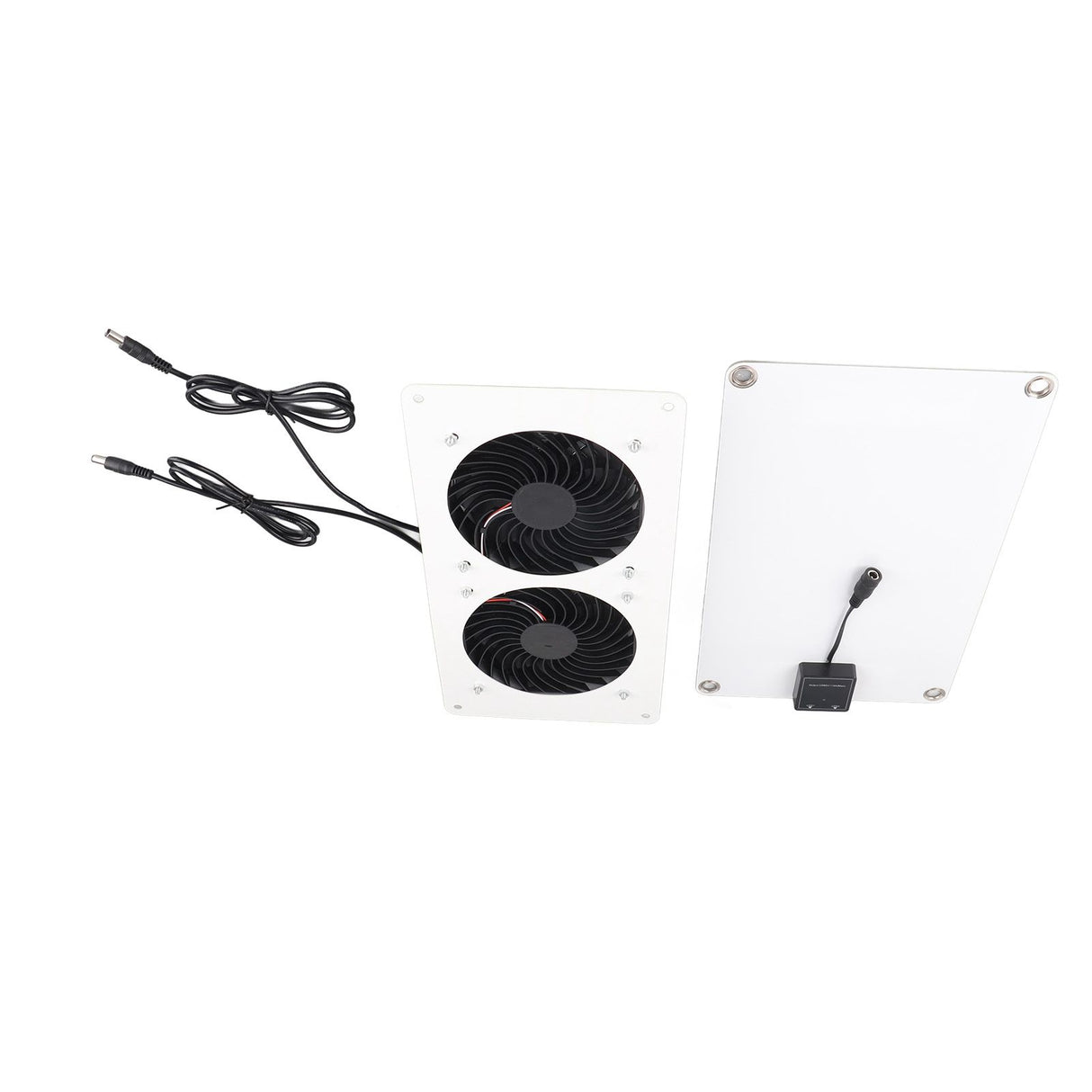 10W 18V Solar Powered Dual Fan Kit Waterproof Portable Solar Exhaust Fan for Chicken Coops Greenhouses Pet Houses