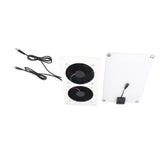 10W 18V Solar Powered Dual Fan Kit Waterproof Portable Solar Exhaust Fan for Chicken Coops Greenhouses Pet Houses