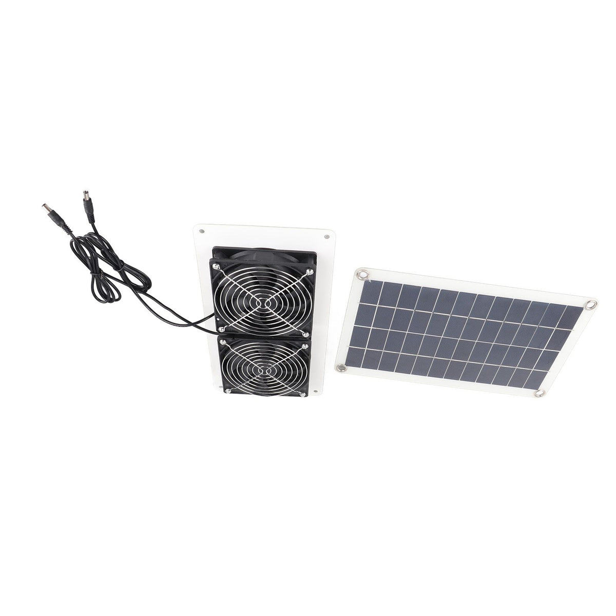 10W 18V Solar Powered Dual Fan Kit Waterproof Portable Solar Exhaust Fan for Chicken Coops Greenhouses Pet Houses