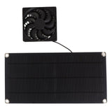 Solar Powered Fan Portable Monocrystalline Silicon 10W IP65 Waterproof Exhaust Fan for RV 18V - Front View