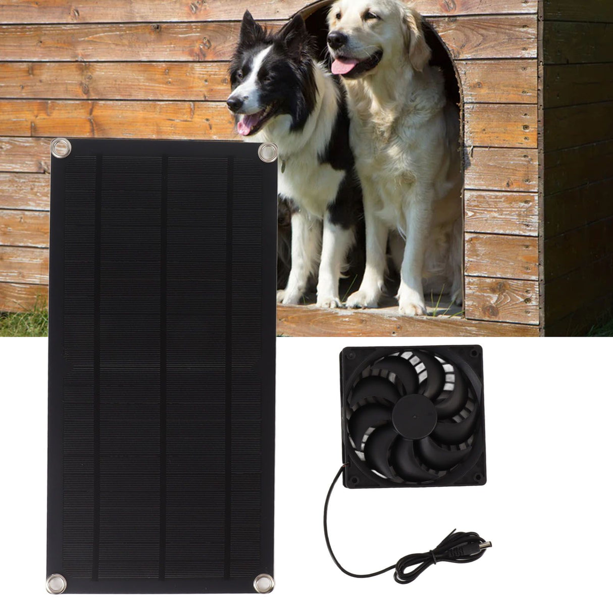 Solar Powered Fan Portable Monocrystalline Silicon 10W IP65 Waterproof Exhaust Fan for RV 18V