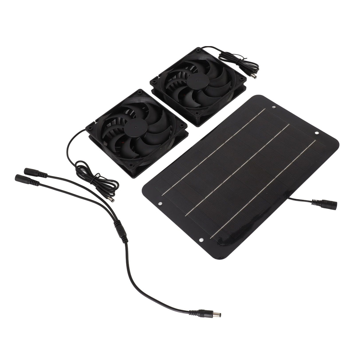 Solar Powered Fan Kit Waterproof Portable 10W 12V for Chicken Coop Greenhouse Dog House Shed Exhaust Cooling Ventilation