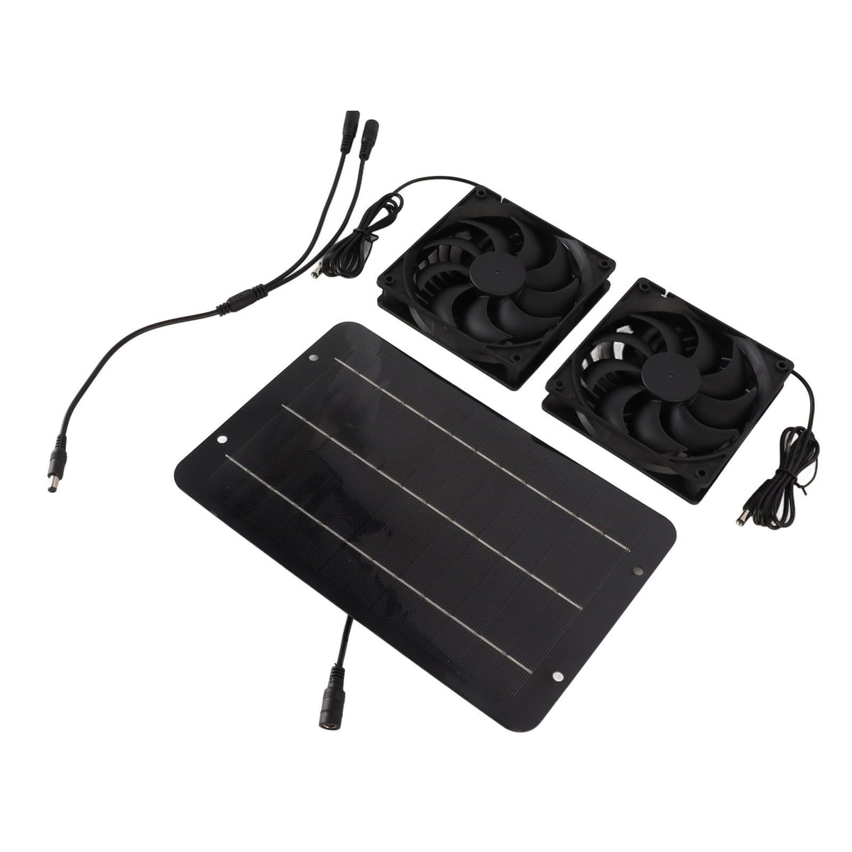 Solar Powered Fan Kit Waterproof Portable 10W 12V for Chicken Coop Greenhouse Dog House Shed Exhaust Cooling Ventilation