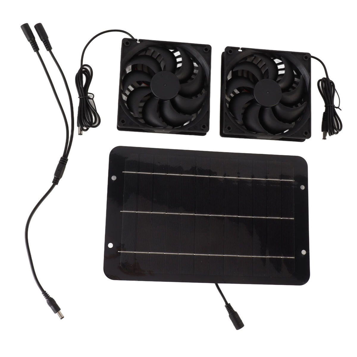 Solar Powered Fan Kit Waterproof Portable 10W 12V for Chicken Coop Greenhouse Dog House Shed Exhaust Cooling Ventilation