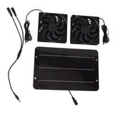 Solar Powered Fan Kit Waterproof Portable 10W 12V for Chicken Coop Greenhouse Dog House Shed Exhaust Cooling Ventilation - Rear View