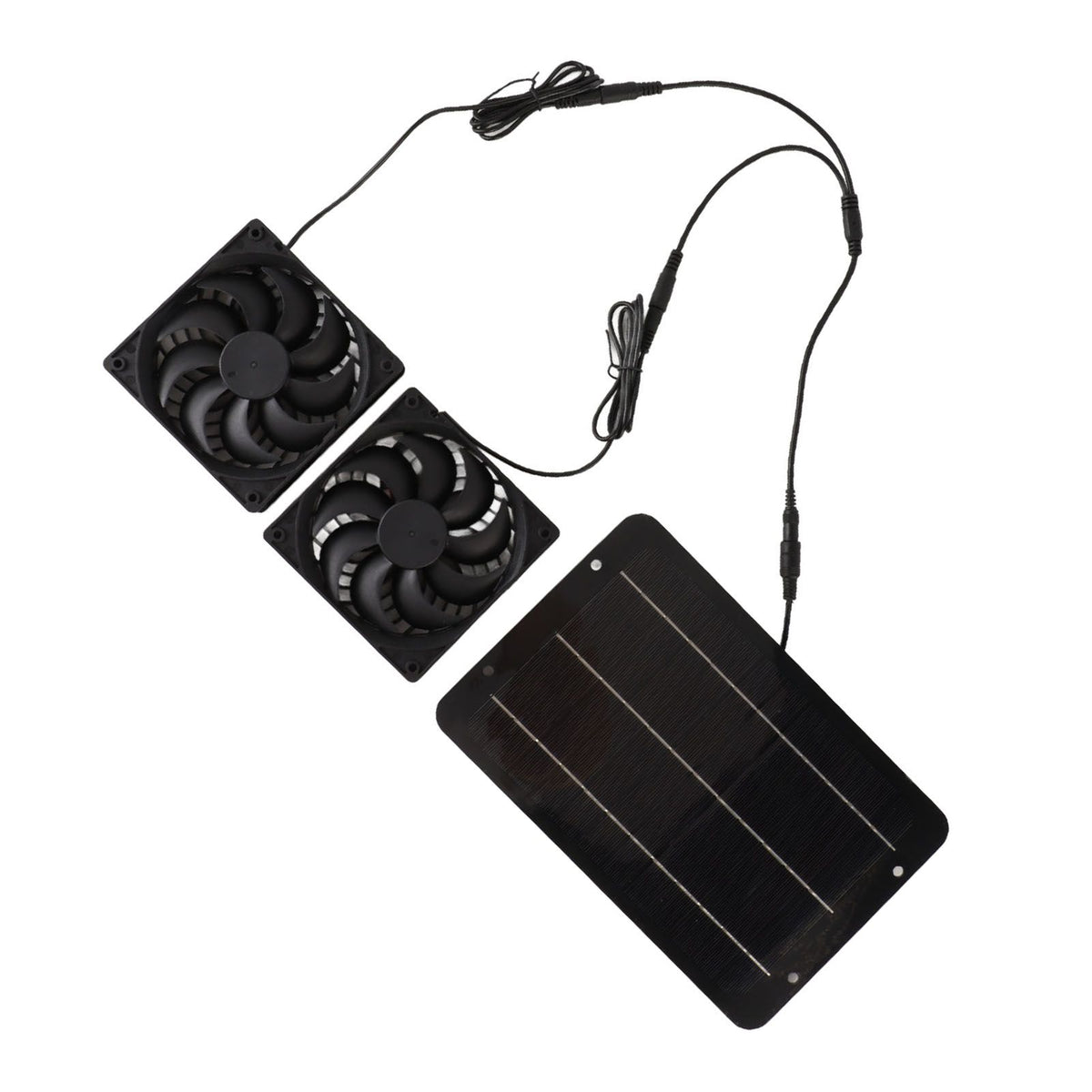 Solar Powered Fan Kit Waterproof Portable 10W 12V for Chicken Coop Greenhouse Dog House Shed Exhaust Cooling Ventilation