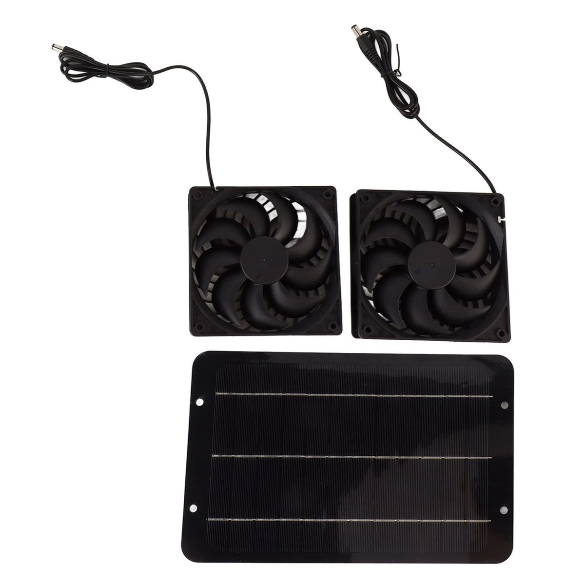 Solar Powered Fan Kit Waterproof Portable 10W 12V for Chicken Coop Greenhouse Dog House Shed Exhaust Cooling Ventilation
