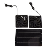 Solar Powered Fan Kit Waterproof Portable 10W 12V for Chicken Coop Greenhouse Dog House Shed Exhaust Cooling Ventilation