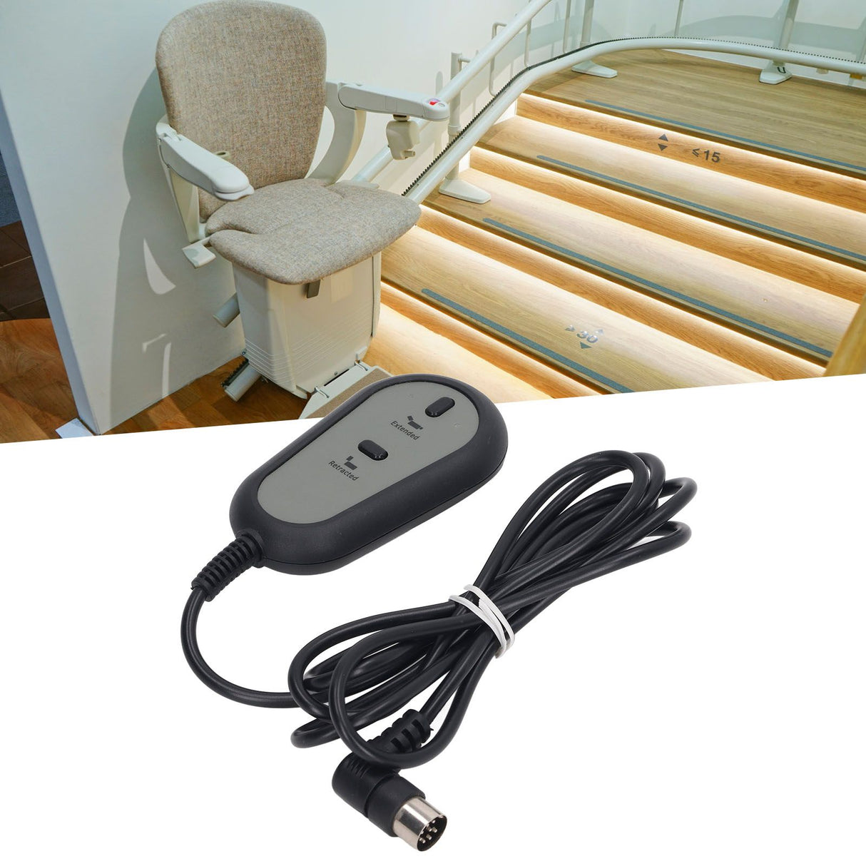 Power Recliner Controller Up and Down 2 Button 8 Pin Remote Handset Controller for Lift Chair