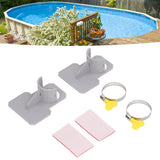 Swimming Pool Pipe Holders Above Ground Swimming Pool Hose Support Brackets with Tape Cable Tie for Preventing Pipes Sagging Accessory - Extra Image