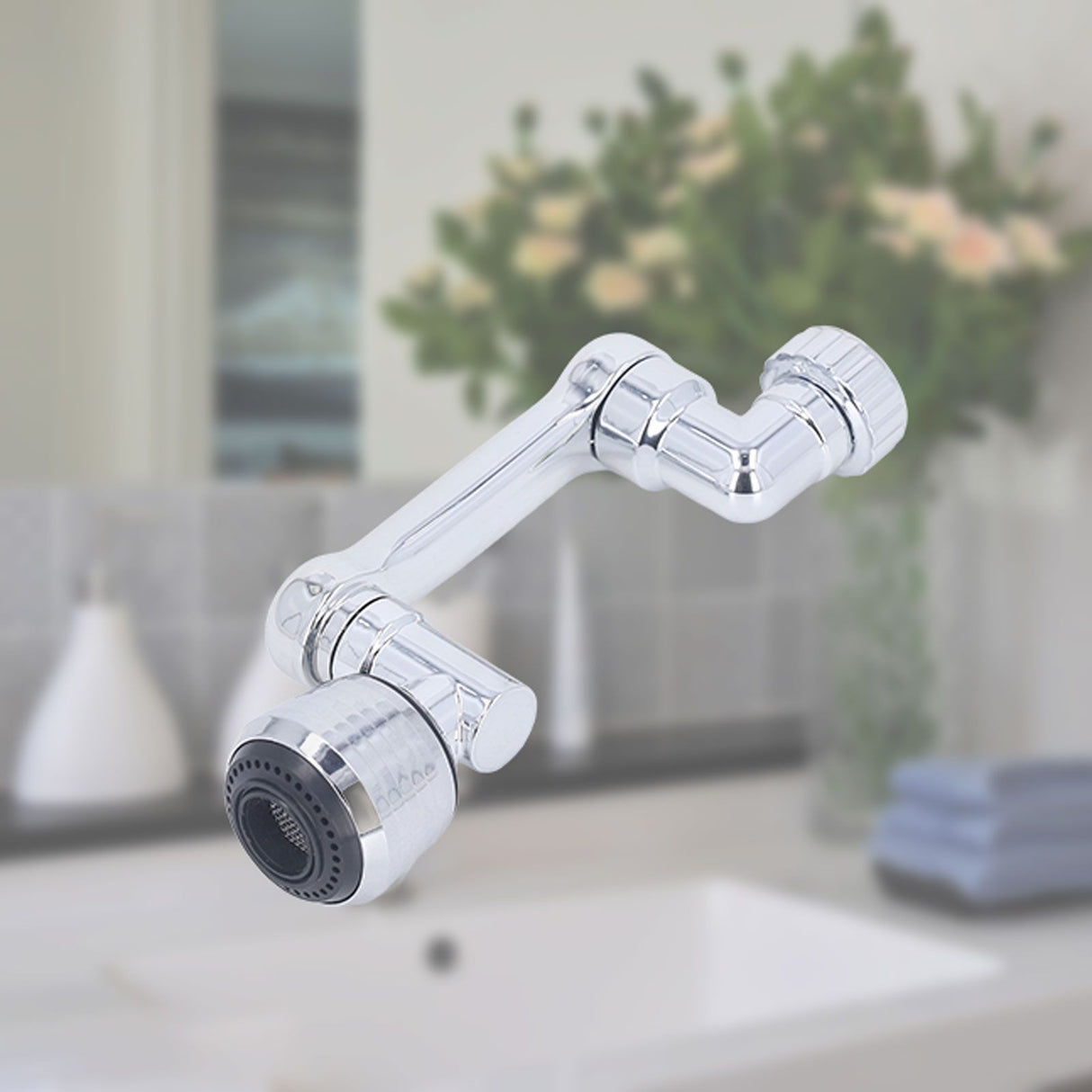 1080 Degree Swivel Faucet Extender ABS Sink Filter Extender for Bathroom Sink Face Wash Attachment
