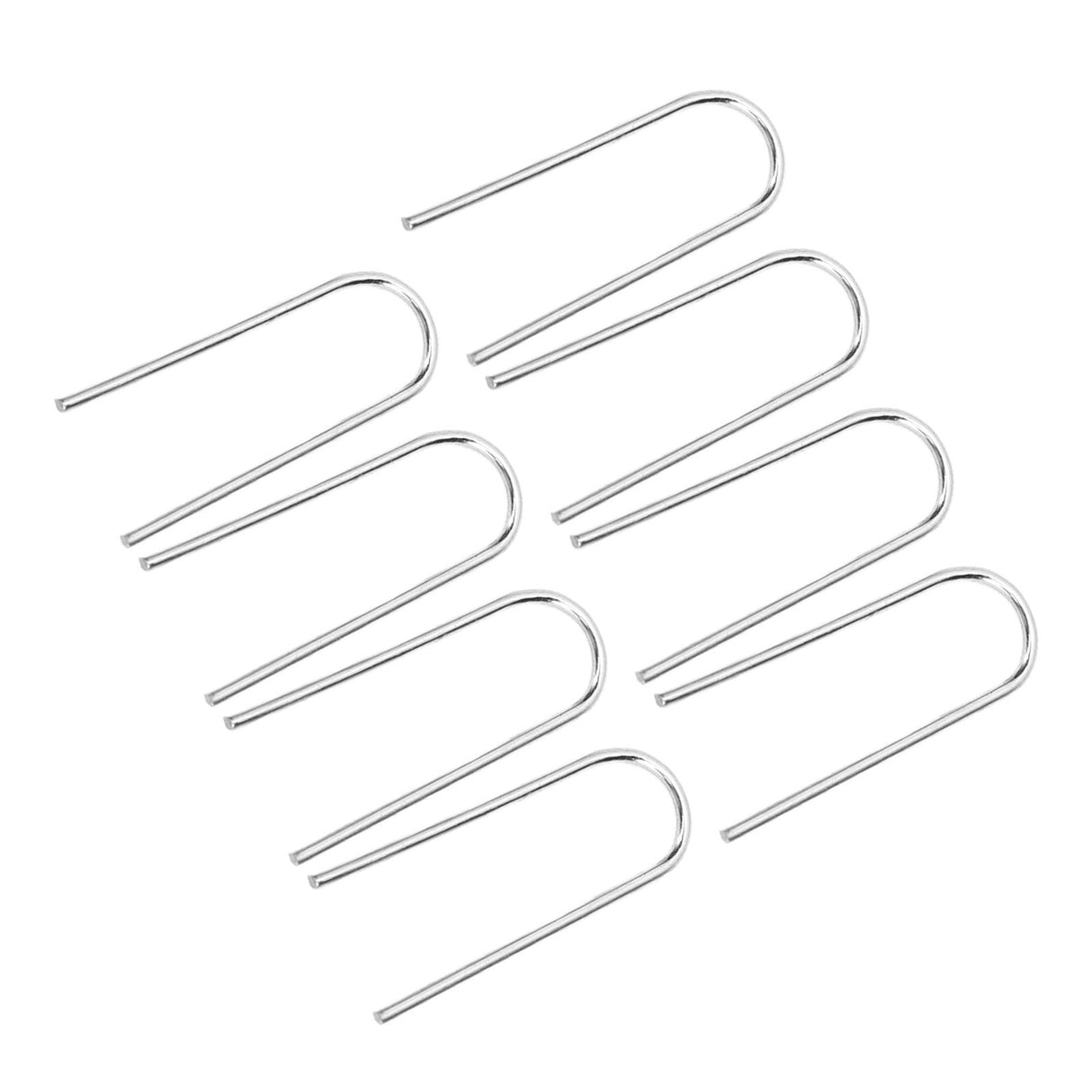 100PCS High Temperature Nichrome Jump Ring Mini U Hanger Hooks for Ceramic Ornament Jewelry Necklace Making