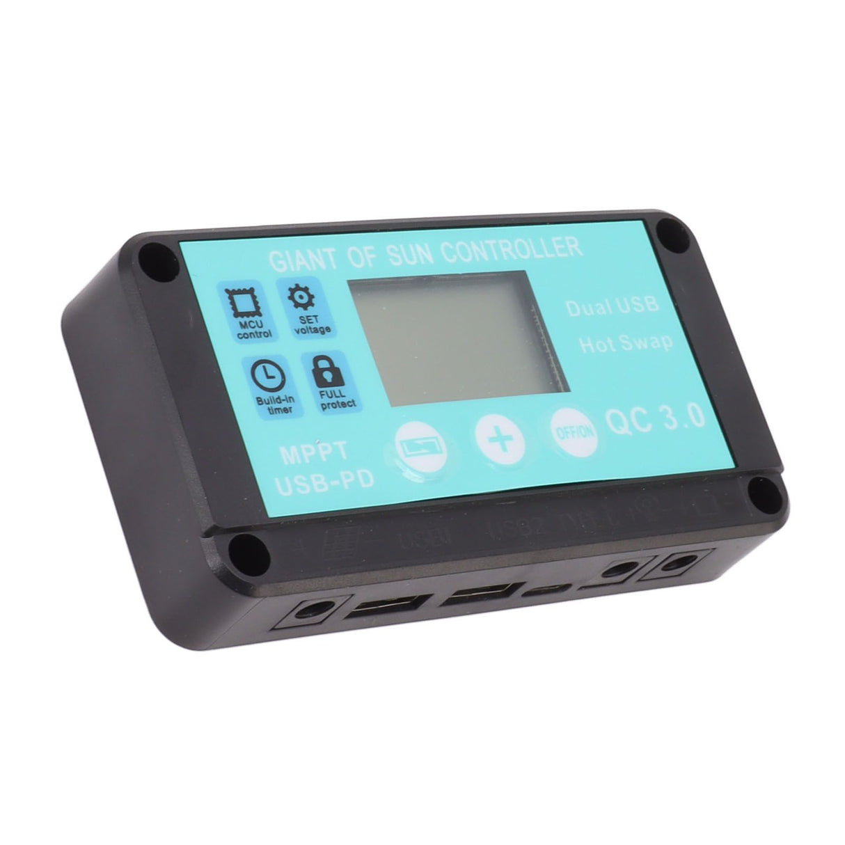 Solar Charge Controller Dual USB Output Fast Charging Solar Panel Regulator 12V/24V for Household Industry 80A