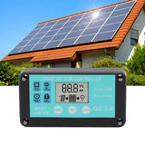 Solar Charge Controller Dual USB Output Fast Charging Solar Panel Regulator 12V/24V for Household Industry 80A
