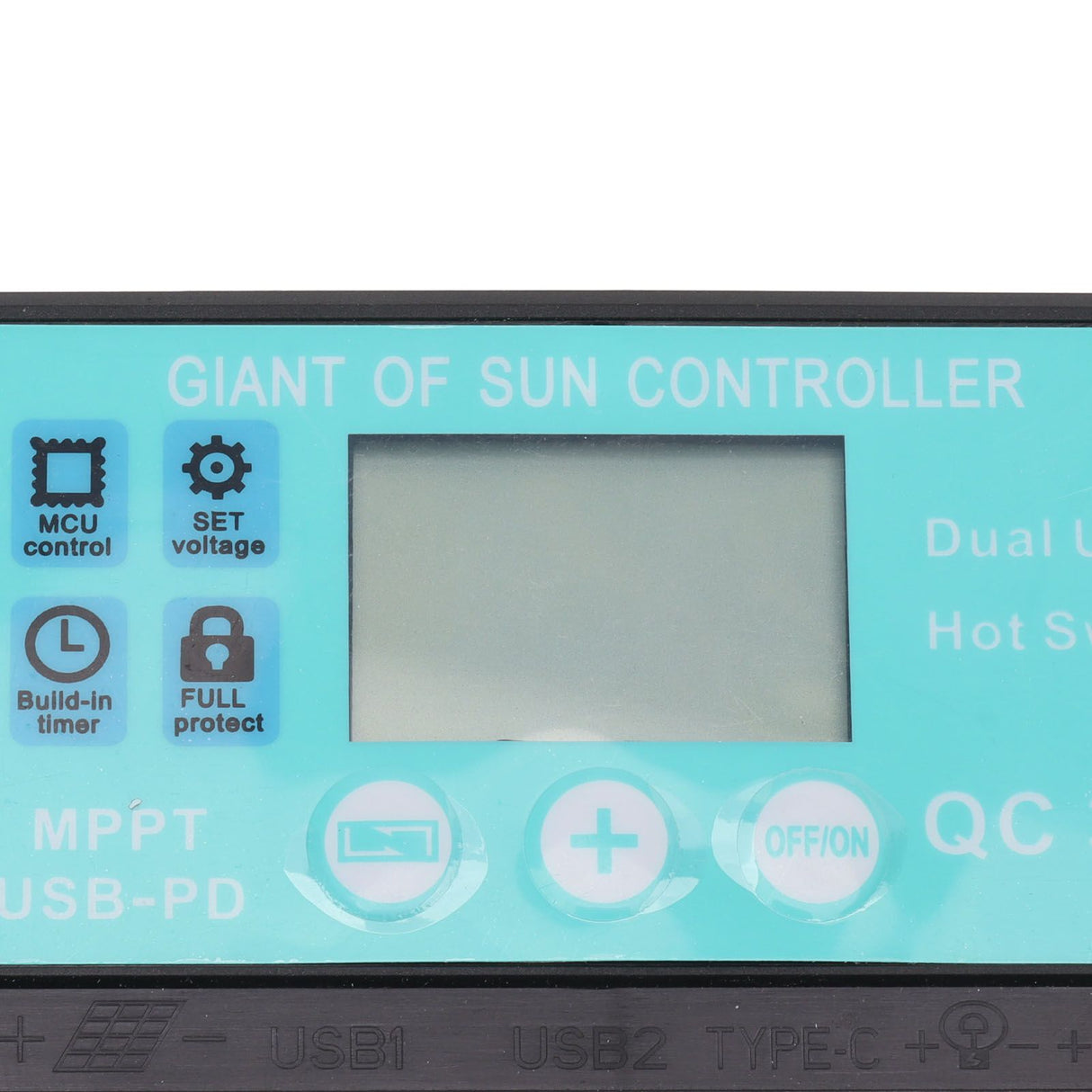 Solar Charge Controller Dual USB Output Fast Charging Solar Panel Regulator 12V/24V for Household Industry 80A