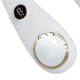 Bladeless Neck Fan USB Charging 2000 MAh Battery Portable Hand Free Neck Fan for Outdoor Camping Office White