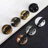 Dome Door Stop 304 Stainless Steel Sound Dampening Floor Door Bumper Punching Free Collision Proof - Rear View
