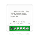 Smart Light Switch PCV WiFi APP Remote Control DIY On and Off Switch for Tuya 16A White