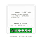 Smart Light Switch PCV WiFi APP Remote Control DIY On and Off Switch for Tuya 16A White