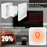 Smart Light Switch PCV WiFi APP Remote Control DIY On and Off Switch for Tuya 16A White