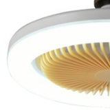 Ceiling Fan Light 30W ABS Housing 9.8in 2 in 1 White E27 LED Mini Lighting Ceiling Fan for Living Room - Front View
