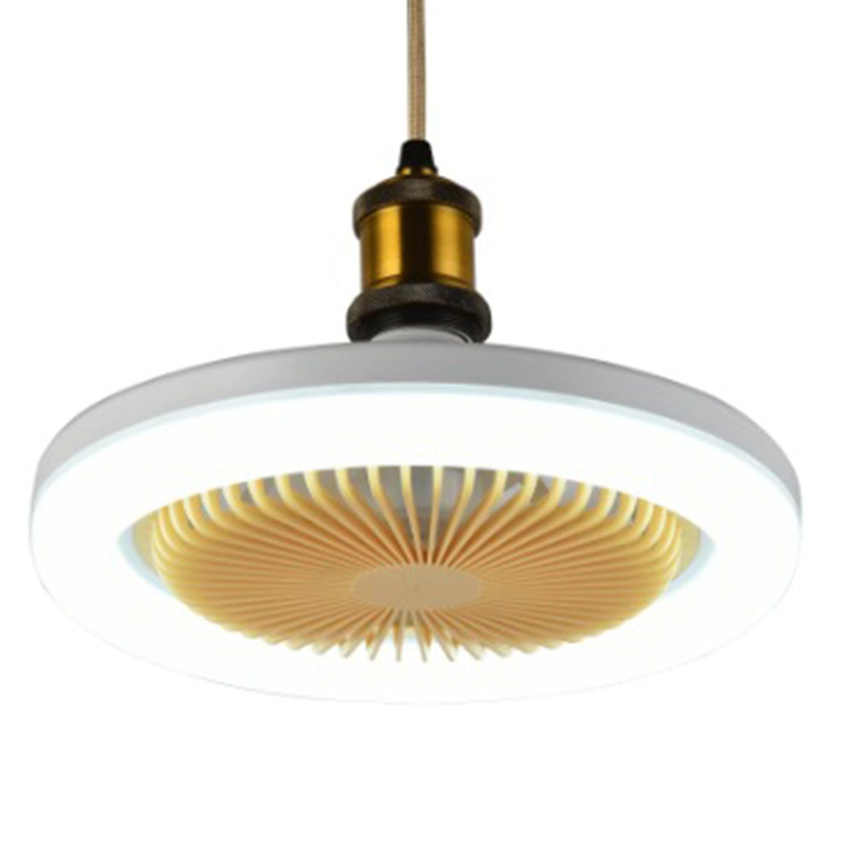 Ceiling Fan Light 30W ABS Housing 9.8in 2 in 1 White E27 LED Mini Lighting Ceiling Fan for Living Room
