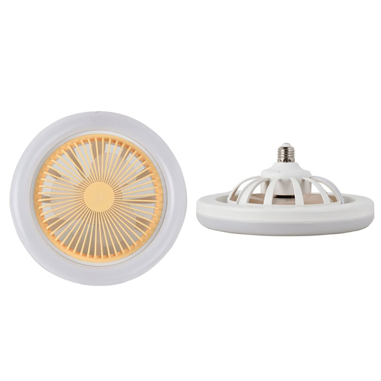 Ceiling Fan Light 30W ABS Housing 9.8in 2 in 1 White E27 LED Mini Lighting Ceiling Fan for Living Room