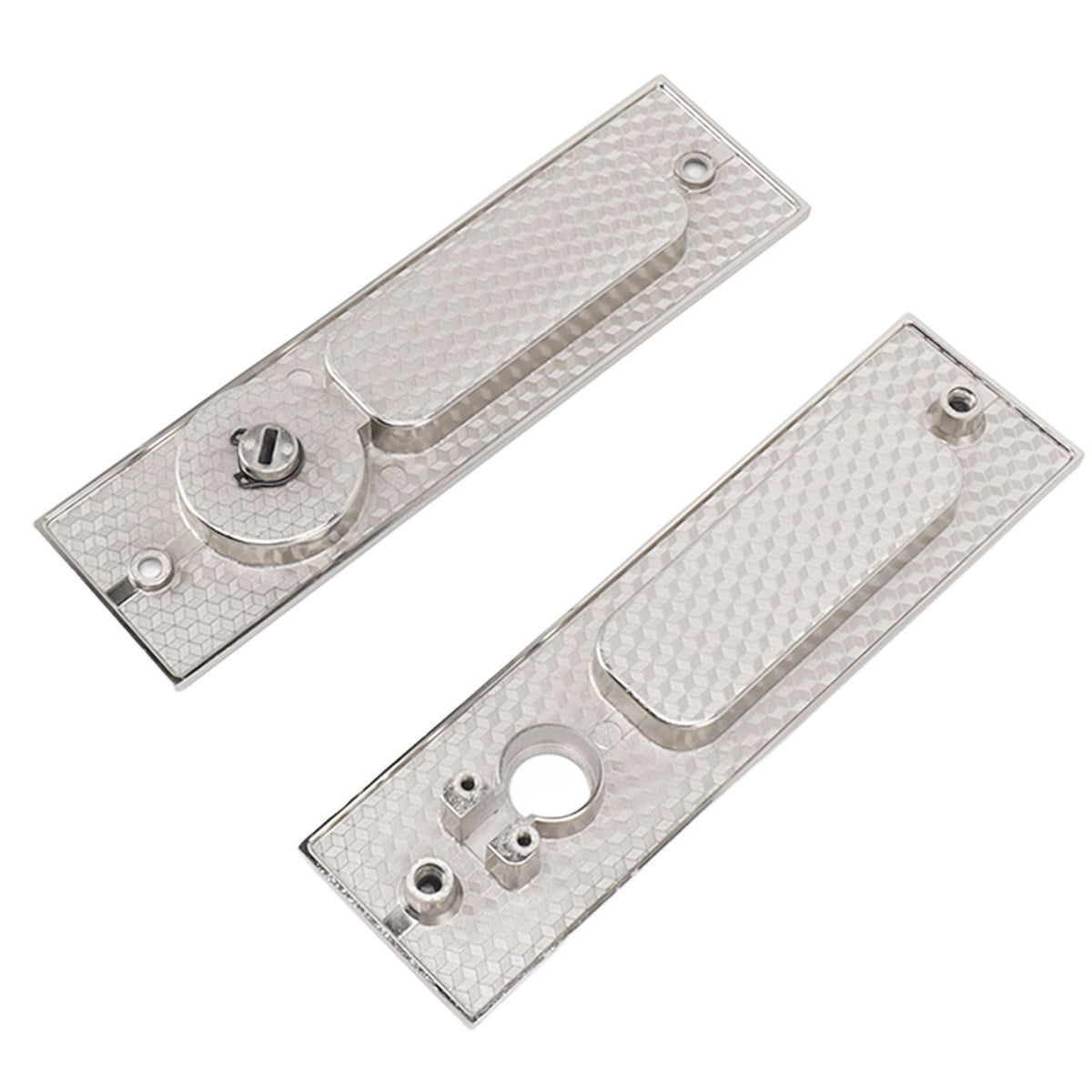 Sliding Door Mortise Lock with 2 Keys Zinc Alloy Invisible Recessed Handle Latch Pocket for Wood Furniture Hardware Brushed Nickel