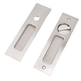 Sliding Door Mortise Lock with 2 Keys Zinc Alloy Invisible Recessed Handle Latch Pocket for Wood Furniture Hardware Brushed Nickel