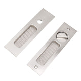 Sliding Door Mortise Lock with 2 Keys Zinc Alloy Invisible Recessed Handle Latch Pocket for Wood Furniture Hardware Brushed Nickel