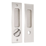 Sliding Door Mortise Lock with 2 Keys Zinc Alloy Invisible Recessed Handle Latch Pocket for Wood Furniture Hardware Brushed Nickel - Rear View