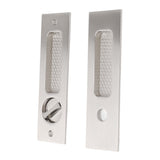 Sliding Door Mortise Lock with 2 Keys Zinc Alloy Invisible Recessed Handle Latch Pocket for Wood Furniture Hardware Brushed Nickel - Low Angle