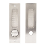 Sliding Door Mortise Lock with 2 Keys Zinc Alloy Invisible Recessed Handle Latch Pocket for Wood Furniture Hardware Brushed Nickel