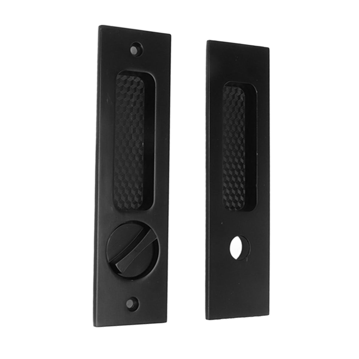 Sliding Door Mortise Lock with 2 Keys Zinc Alloy Invisible Recessed Handle Latch Pocket for Wood Furniture Hardware Black