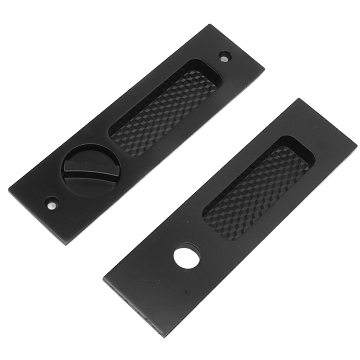 Sliding Door Mortise Lock with 2 Keys Zinc Alloy Invisible Recessed Handle Latch Pocket for Wood Furniture Hardware Black