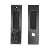 Sliding Door Mortise Lock with 2 Keys Zinc Alloy Invisible Recessed Handle Latch Pocket for Wood Furniture Hardware Black - Close-Up Angle