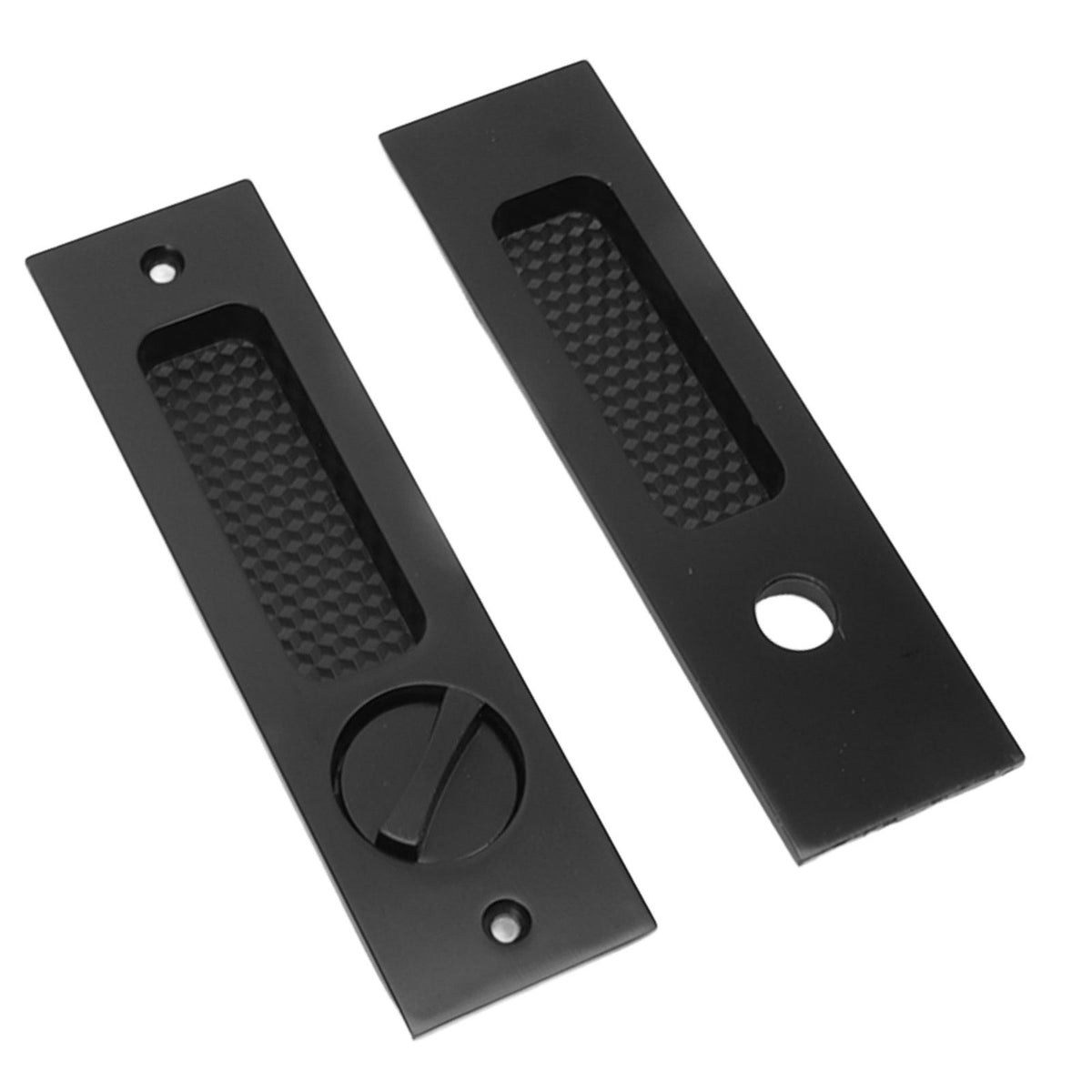 Sliding Door Mortise Lock with 2 Keys Zinc Alloy Invisible Recessed Handle Latch Pocket for Wood Furniture Hardware Black