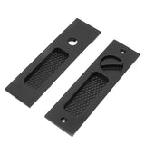 Sliding Door Mortise Lock with 2 Keys Zinc Alloy Invisible Recessed Handle Latch Pocket for Wood Furniture Hardware Black