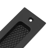 Sliding Door Mortise Lock with 2 Keys Zinc Alloy Invisible Recessed Handle Latch Pocket for Wood Furniture Hardware Black