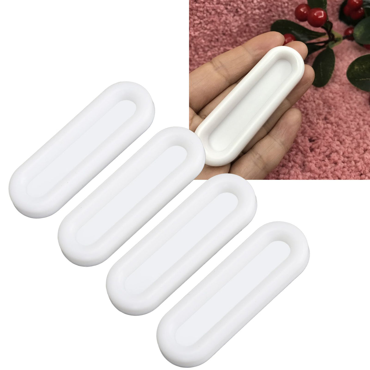 20 PCS Self Stick Pull Handle Light Weight Instant Stick On Handle for Window Door Cabinet