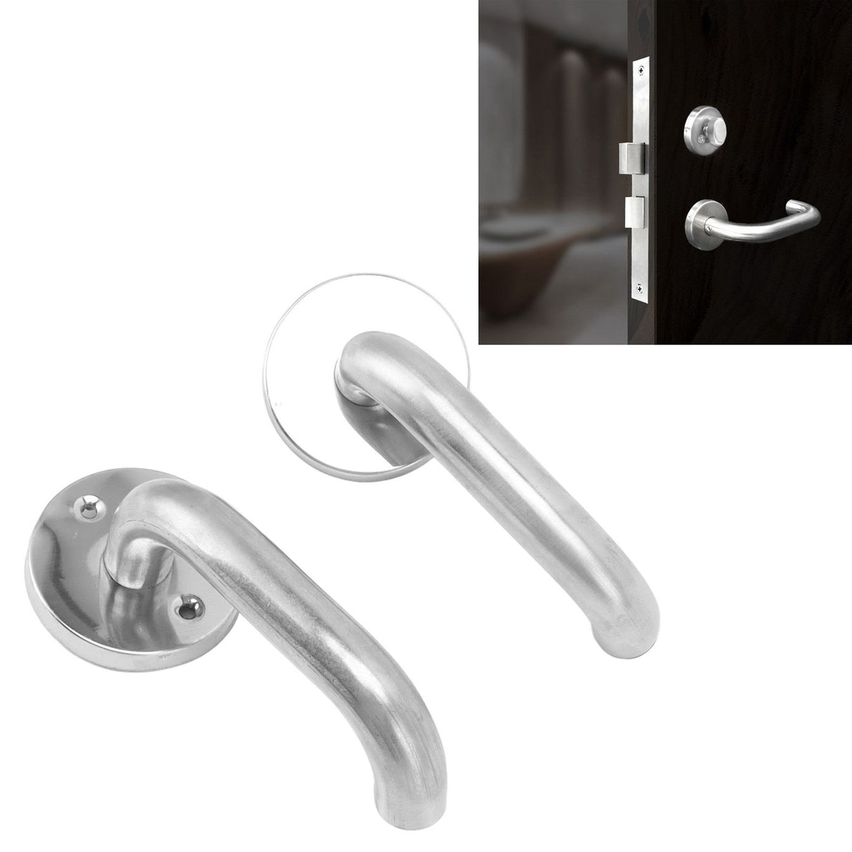 Stainless Steel Aisle Door Fire Lock Fireway Walkway Emergency Exit Fire Door Handle