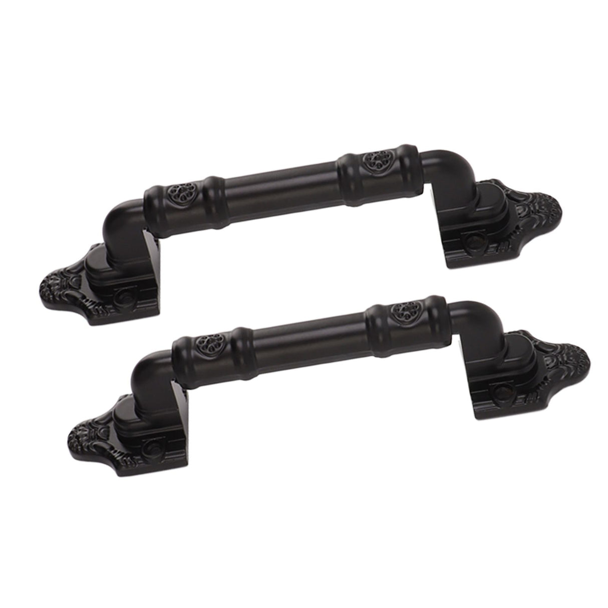 2PCS Door Handle Heavy Duty Smooth Surface Black Flexible Door Levers for Warehouse Door Sliding Door