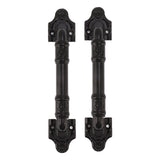 2PCS Door Handle Heavy Duty Smooth Surface Black Flexible Door Levers for Warehouse Door Sliding Door - Close-Up Angle