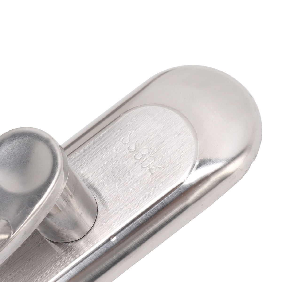Door Entry Handle Set Stainless Steel Plate Door Lever Cylinder Lock Keys Kit for Household